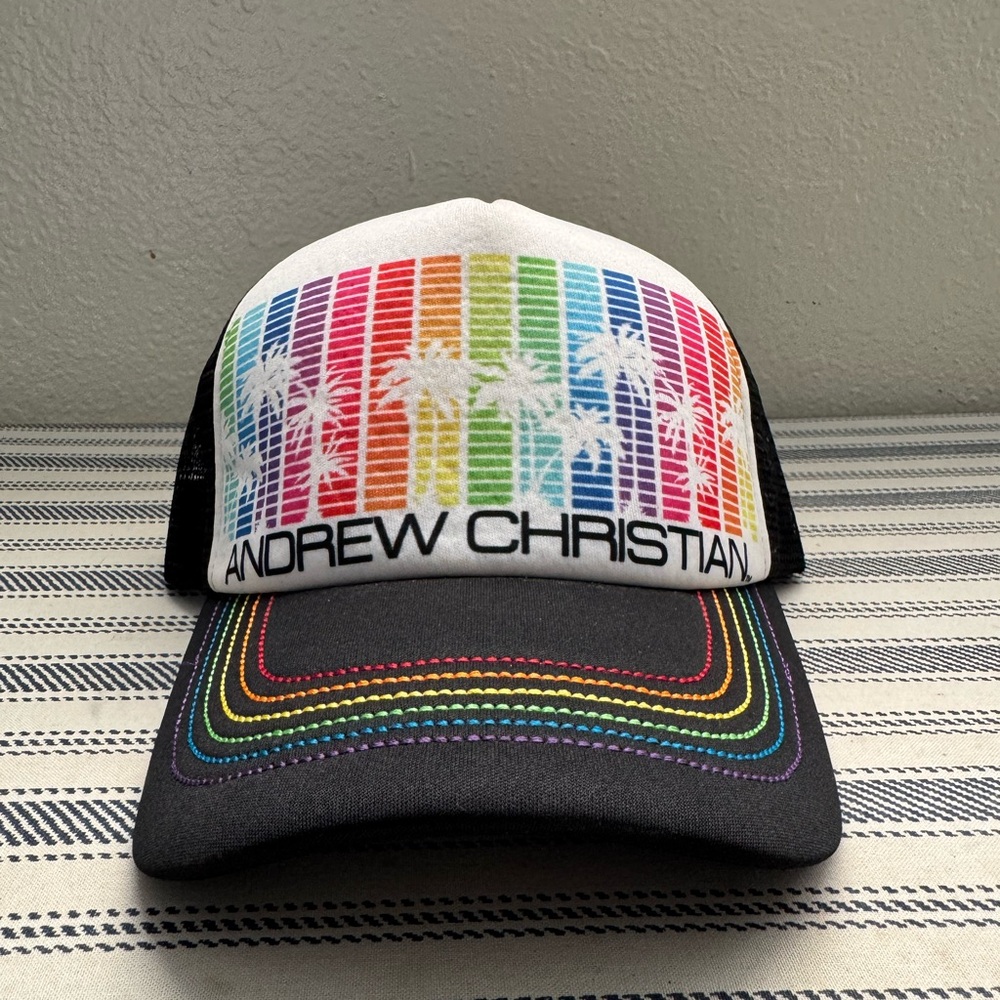 Andrew Christian Rainbow Palm Tree Hat